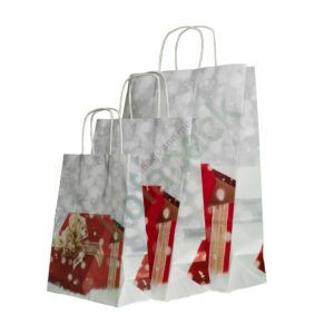 Papiertaschen mit gedrehter papierkordel 25x12x31 (Geschenkdesign)